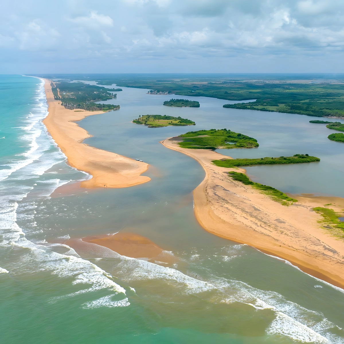 La côte sauvage du Bénin, entre lagune et océan